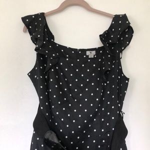 Worthington black polka dot dress